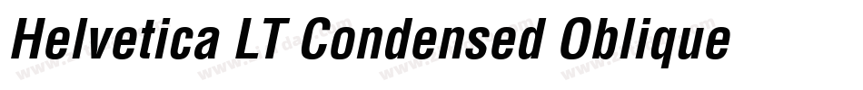 Helvetica LT Condensed Oblique字体转换